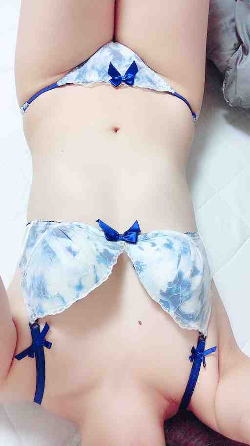 ブルー ブラパンツ上下セット