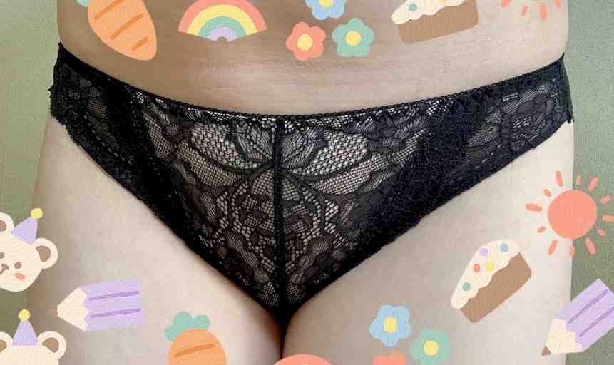 aimerfeel💐黒のレースパンティ
