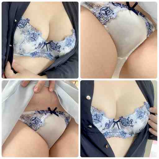 白×青のブラパンセット